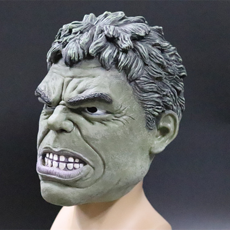 Green Giant Hulk Máscara de látex Vengadores Tocado de Extingba Capitán América Accesorios de actuación de fiesta