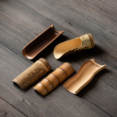 Bamboo Tea Spoon Tea Lotus Tea Spoon Natural Bamboo Kung Fu Tea Set Japanese Tea Ceremony Six Gentlemen Factory Direct Sales