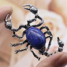 Gem brooch pendant水晶玛瑙贝壳蝎子镶嵌宝石合金吊坠 别针 项链