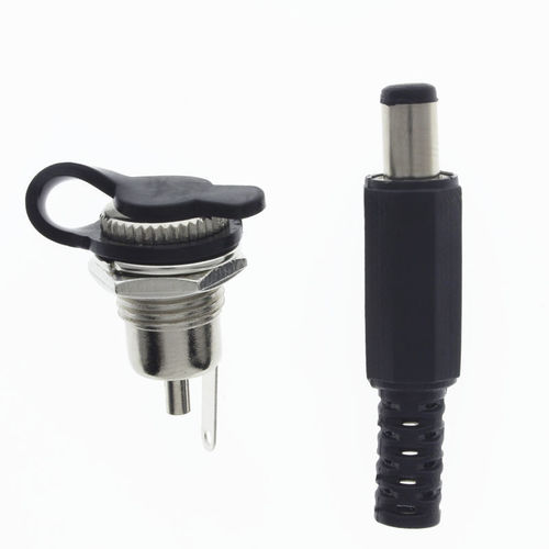 DC-099 DC power socket 5.5*2.1 2.5 1.3mm threaded high current metal charging socket