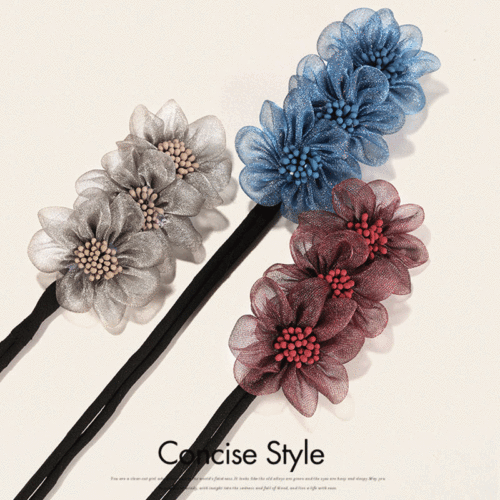 Ball-headed flower hairpin for women, simple braided hairpiece, lazy man's artifact, ever-changing fluffy flower bud hairpiece