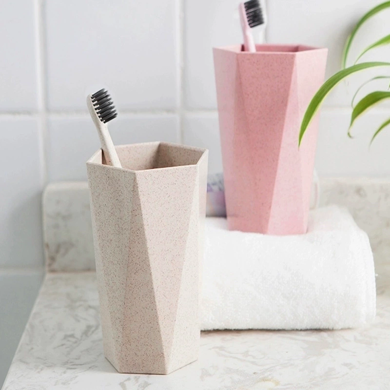 Утолщенная Пшеничная солома Алмазная чашка Чашка для щетки Чашка для промывки рта Бытовая пара Чашка для зубных щеток Пшеничная ароматная чашка для мытья рта оптом