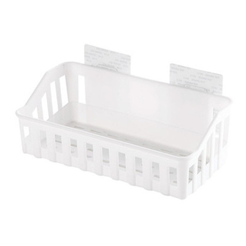 Traceless hole bathroom rack, nail-free toilet plastic wall-mounted rack, storage rack, wash rack, bathroom supplies