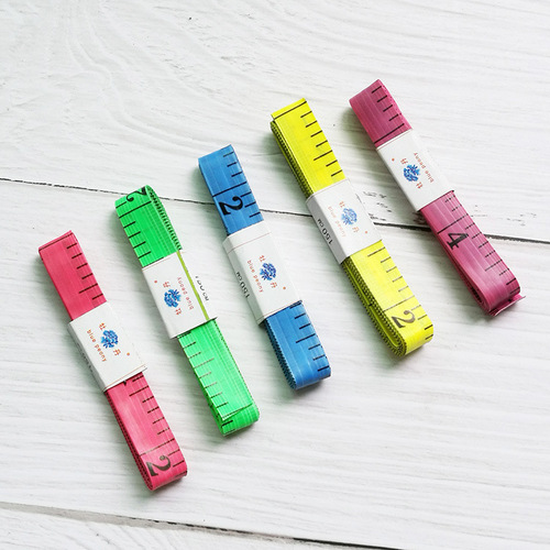 Colorful soft ruler for measuring bust, waist measurement, small measuring tape, mini clothes measuring meter, measurement ruler