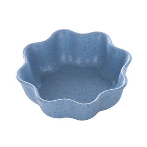 Home kitchen wheat straw condiment dish creative plastic round pickle small dish tableware dip snack dish