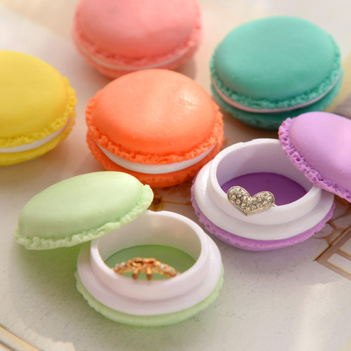 Macaron jewelry box storage box small plastic mini multi-functional desktop cosmetic jewelry box
