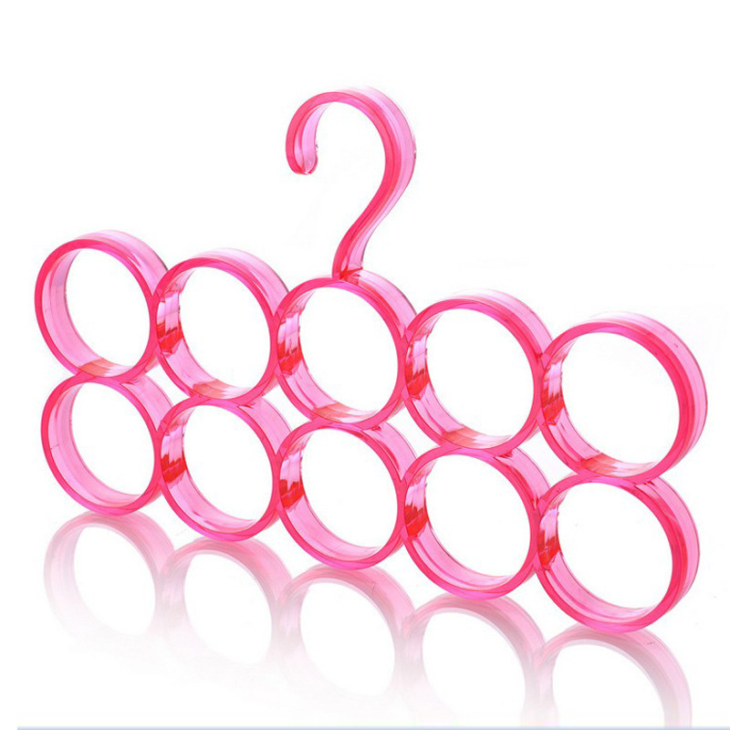 10 anillo bufanda rack cinturón de almacenamiento rack bufanda de seda corbata anillo multi-funcional cristal percha