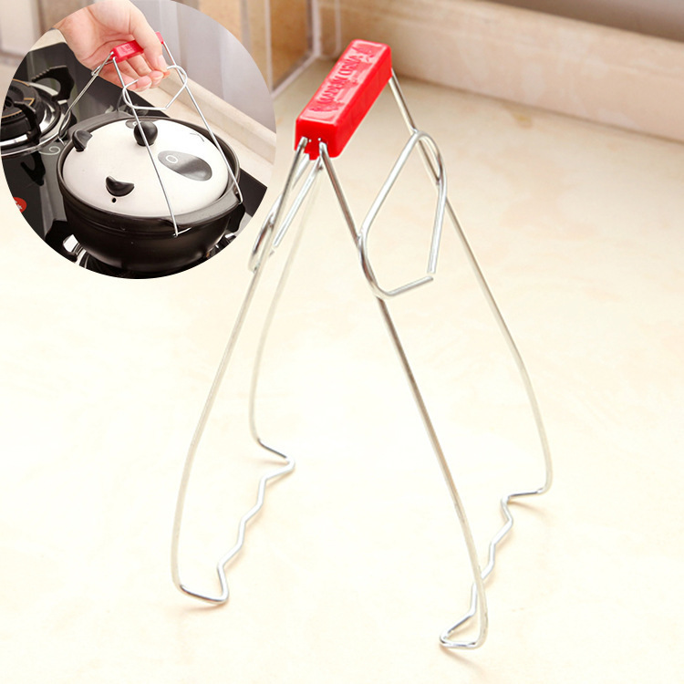 Plato de cocina clip de tazón de acero inoxidable multiusos olla tazón de aislamiento térmico anti-escaldado soporte de la placa de múltiples funciones levantador de la placa