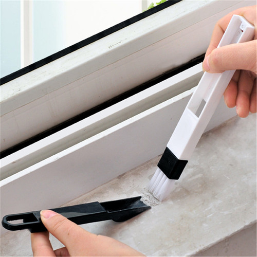 Door window window groove groove cleaning brush Groove small brush with dustpan dead corner gap brush screen window cleaning