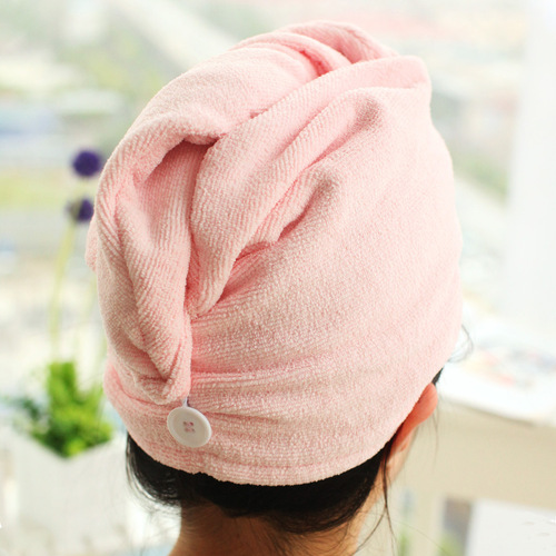Korean solid color absorbent dry hair cap, absorbent dry hair towel, thickened dry hair towel, dry shower cap wholesale