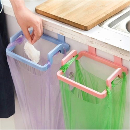 Panda kitchen rack hanging garbage bag holder household cabinet door rear rag hanging rack garbage rack