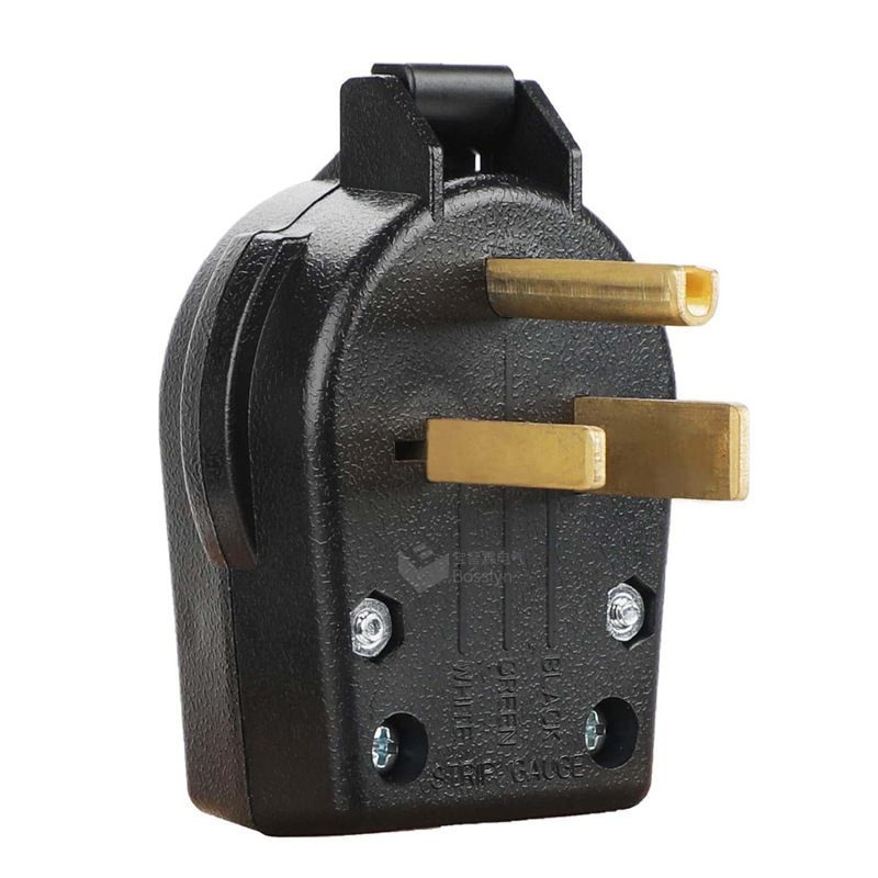 宝智霖批发50A美标烘干机电源插头UL美规发电机接线插头6-50P