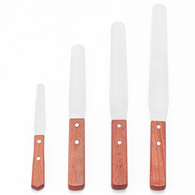烘焙工具 4\6\8\10寸木柄不锈钢蛋糕抹刀 脱模刀裱花刀 蛋糕工具