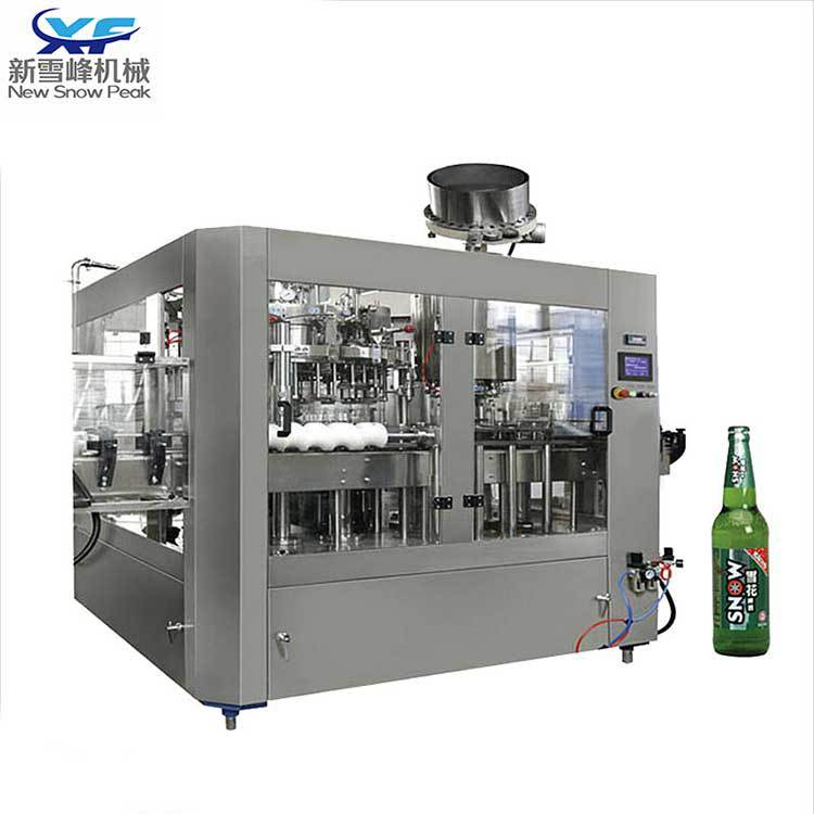 苏州张家港灌装玻璃瓶啤酒三合一灌装机设备304不锈钢精心定制