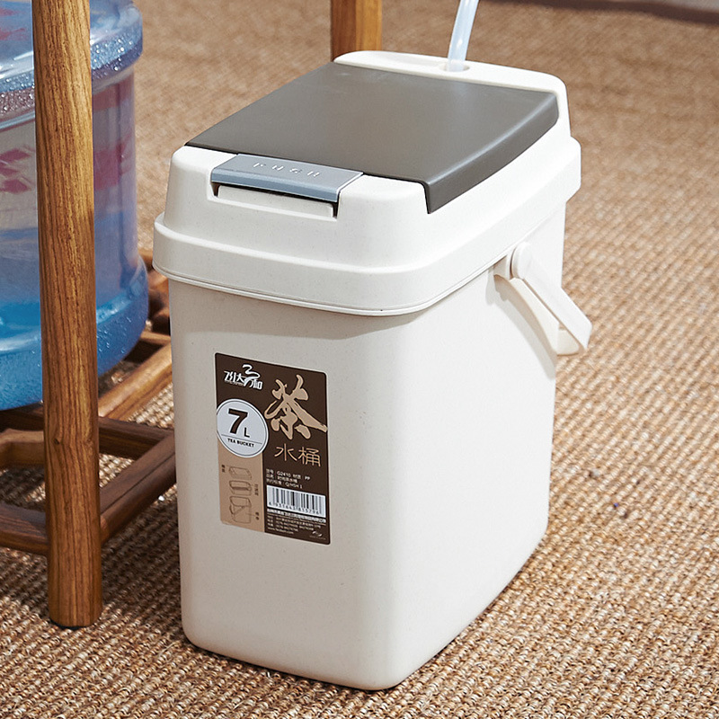 家用茶水分离器大号茶水桶过滤式隔渣垃圾桶手提式塑料茶渣桶