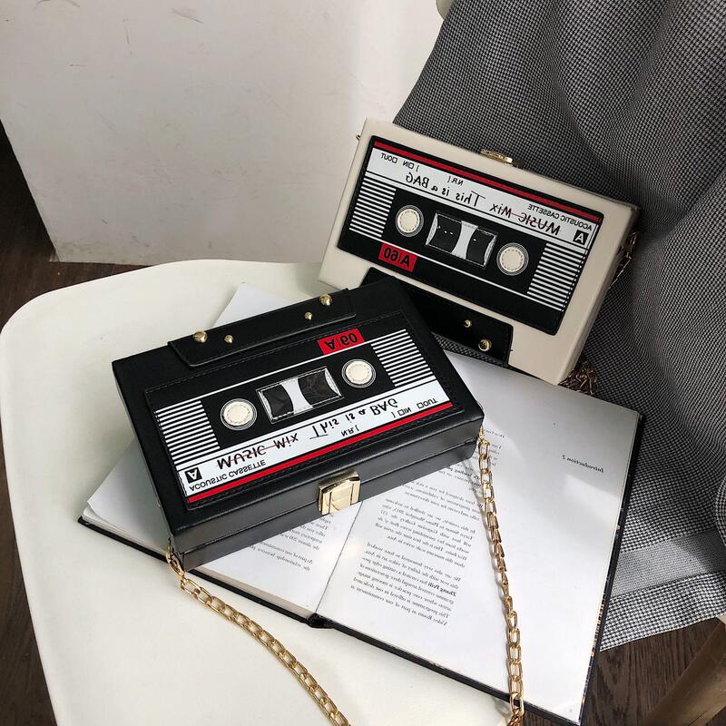 Retro Tape Bag Internet Celebrity Small Black Bag Texture Women's Bag Export New Box Bag Crossbody Trendy Ins Chain Shoulder Bag Retro Tape Bag Internet Celebrity Small Black Bag Texture Women's Bag Export New Box Bag Crossbody Trendy Ins Chain Shoulder Bag