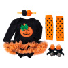 Cute bodysuit girl's, children's dress, set, long sleeve, halloween, 4 piece set