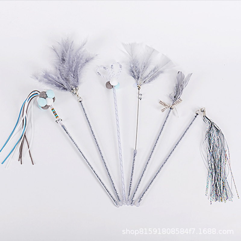 Cat tease stick a variety of combinations of new cat interactive self-Hi fairy cat tease stick cat supplies cat pet supplies