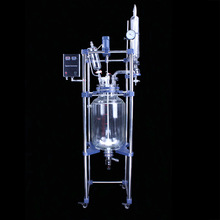 实验室数显搅拌 真空反应釜 蒸馏萃取夹层反应釜 双层玻璃反应釜