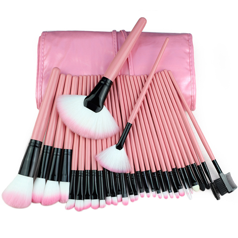 32pcs Makeup Brush Set Student Makeup School Training Beginners Makeup Brush Set With P U Bag