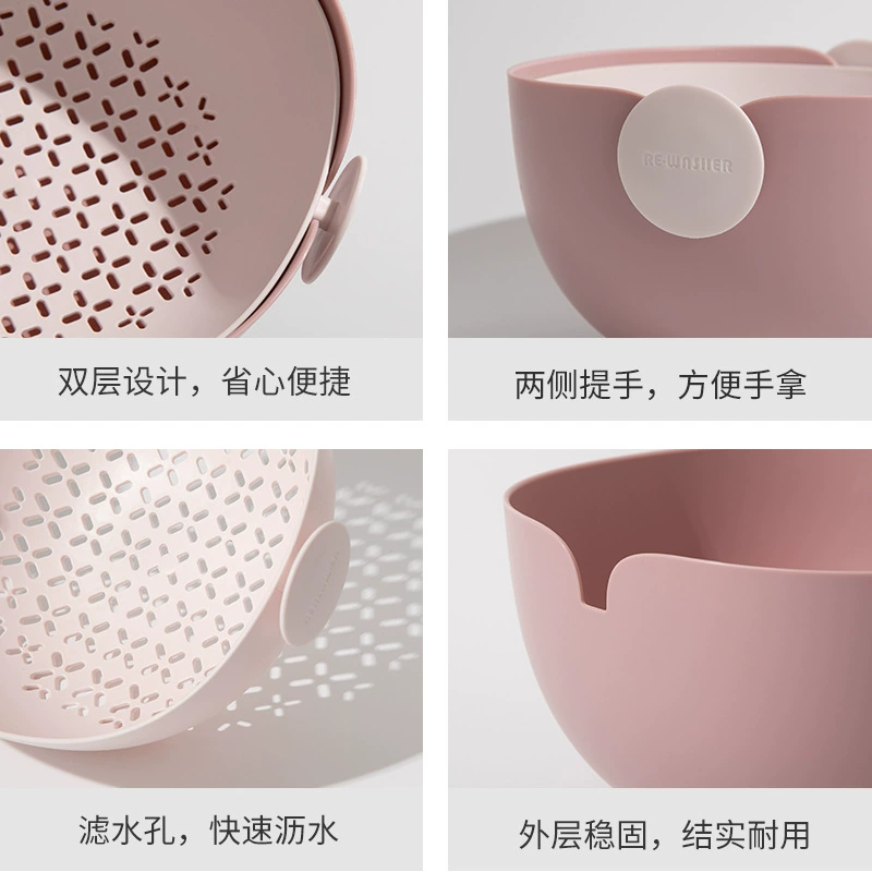 Capacious Double-Layer Drying Rack with Two-Color Design for Fruits and Pen Storage