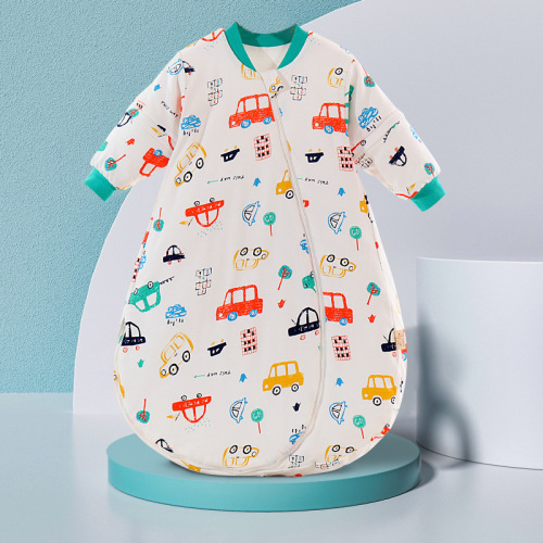 Aishimiao Antibacterial Baby Sleeping Bag Constant Temperature Pure Cotton Children's Sleeping Bag Spring, Autumn and Winter All-in-one Removable Sleeve Baby Anti-Kick Quilt
