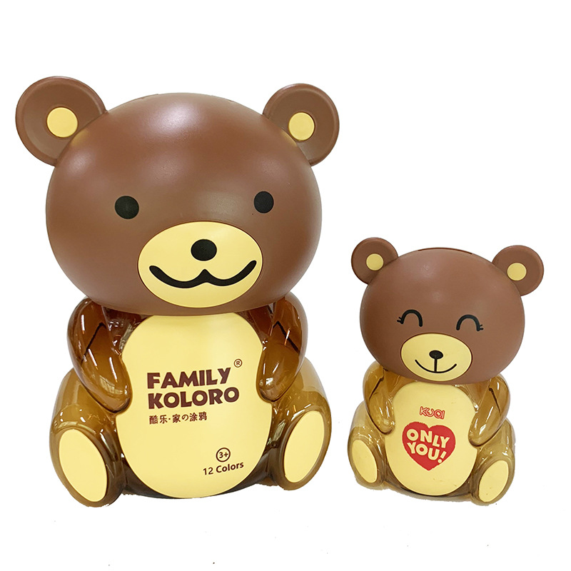 Little Bear Piggy bank exquisite candy Cartoon animal Plastic containers capacity seal up children snacks candy Jar