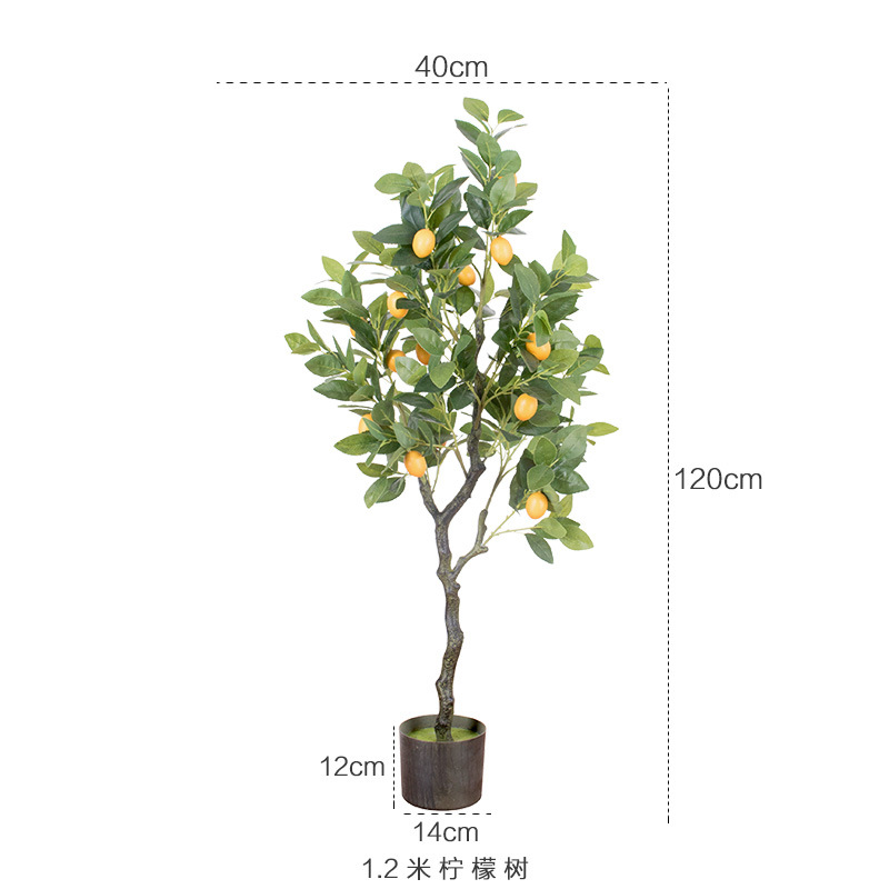 Simulación de limón fruta árbol bonsai naranja árbol bonsai simulación planta verde simulación árbol interior decoración falsa planta verde