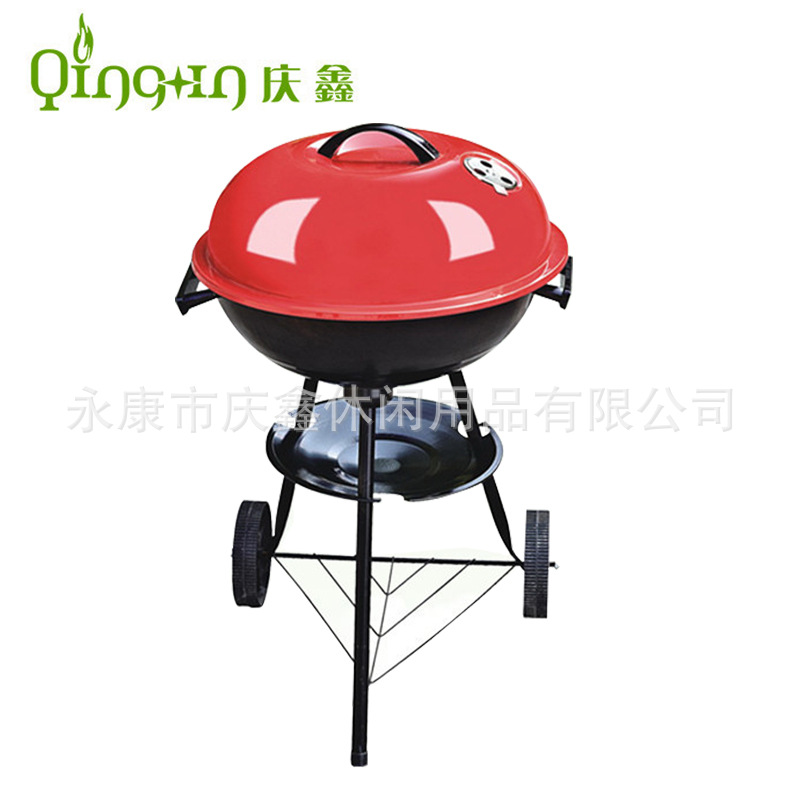 Parrilla de barbacoa portátil triangular con tapa, en forma de manzana, de tamaño mediano, superventas transfronteriza, para exteriores. image 5