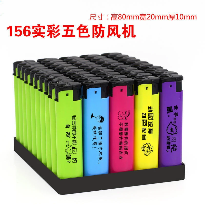 Производство и сборка обычных одноразовых зажигалок, печать и гравировка, матовый спрей-клей, ветрозащитные зажигалки на заказ