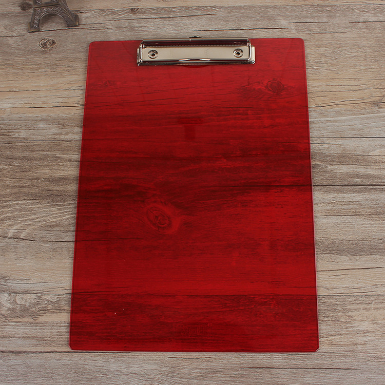 多功能透明文件夹板票据收纳学生资料夹亚克力金属夹垫板