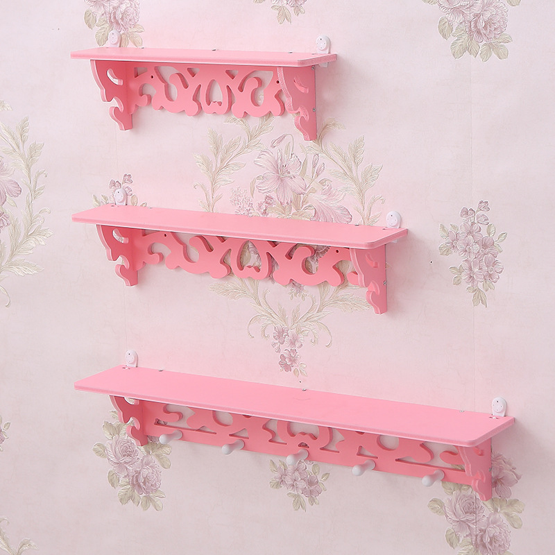 Creativo estilo europeo partición soporte tallado hueco decoración de tres capas estante pared estante tienda de uñas