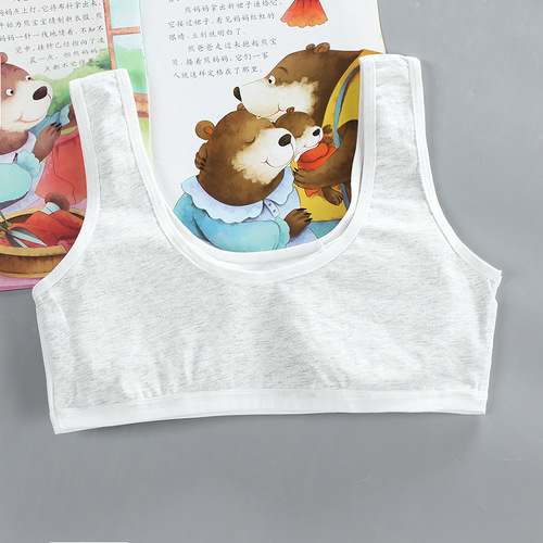 New girl bra mesh double-layer anti-bump cotton vest-style underwear bottoming tube top 16 students with inserts