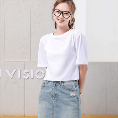 ワンピース発送対応 ショート丈Tシャツ レディース 綿95% 2025年新作Tシャツ ゆったり ハイウエスト おへそ出し 半袖 インス風 オフショルダー トップス