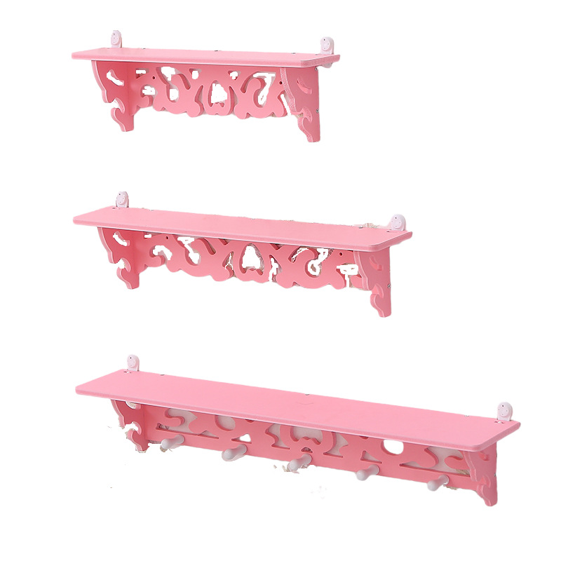 Creativo estilo europeo partición soporte tallado hueco decoración de tres capas estante pared estante tienda de uñas