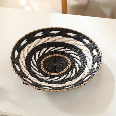 北欧风格客厅墙面装饰挂件 草编 沙发背景墙创意饰品手工蒲草编制|ms