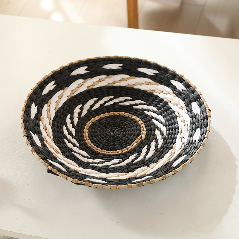 北欧风格客厅墙面装饰挂件 草编 沙发背景墙创意饰品手工蒲草编制|ms