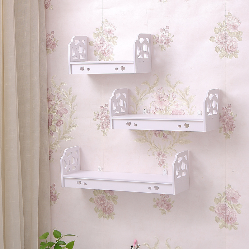 Estante de almacenamiento montado en la pared de la sala de estar pared de fondo de pared libre de perforación dormitorio comedor decorativo estante de flores