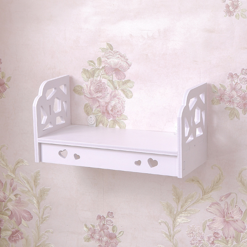 Estante de almacenamiento montado en la pared de la sala de estar pared de fondo de pared libre de perforación dormitorio comedor decorativo estante de flores