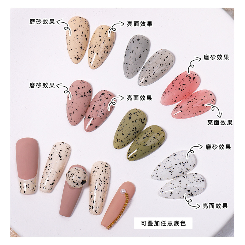 Net rojo japonés codorniz cáscara de huevo esmalte de uñas pegamento 2020 nuevo color otoño e invierno mancha perro leopardo impresión textura popular pegamento de uñas