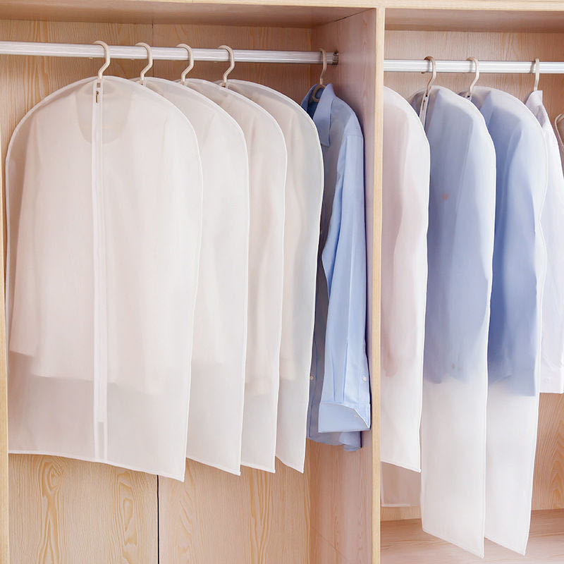 Transparent Hanging Coat Cover Dustproof Bag for Home Use, Clothing and Suit Cover, Wardrobe Storage Cover, Multiple Sizes