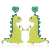 Acrylic earrings, dinosaur, lipstick, European style, flowered