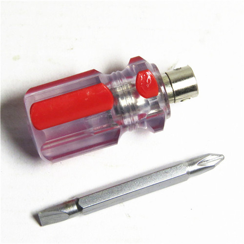 Short screwdriver, ultra-short handle screwdriver, cross screwdriver, crystal dual-purpose, small, small screwdriver