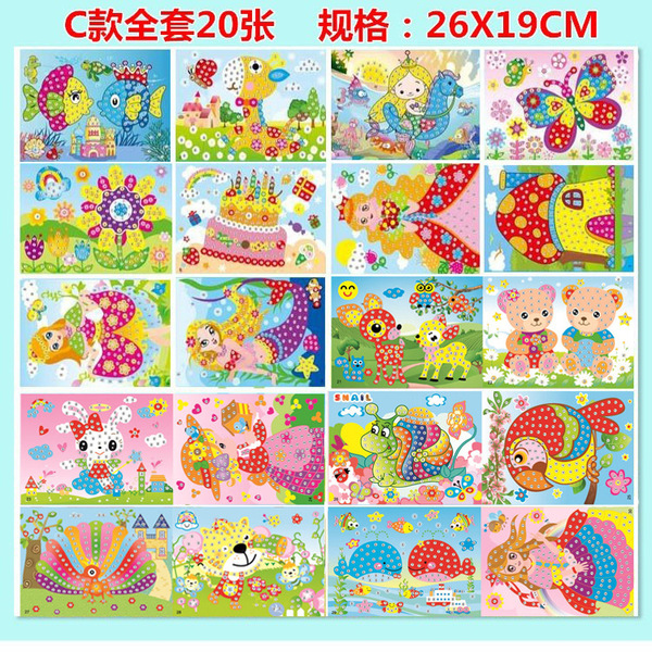 Children's diamond sticker handmade crystal DIY paste cartoon…