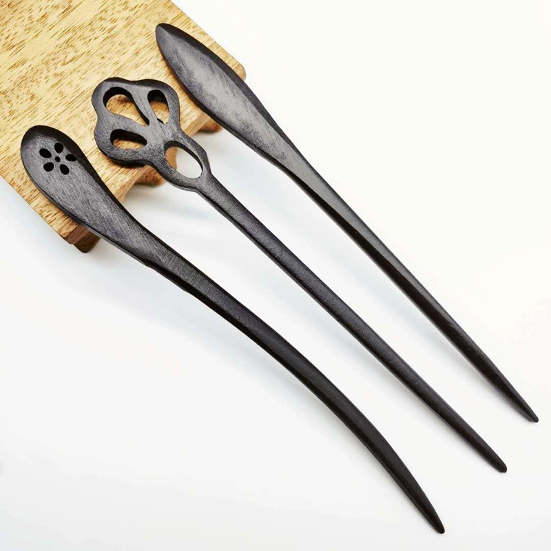 Заколка для волос из Ebony sandalwood, классический аксессуар ханфу, этно-элегантный дизайн