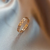 Tide, fashionable small design golden ring heart shaped stainless steel, pink gold, internet celebrity