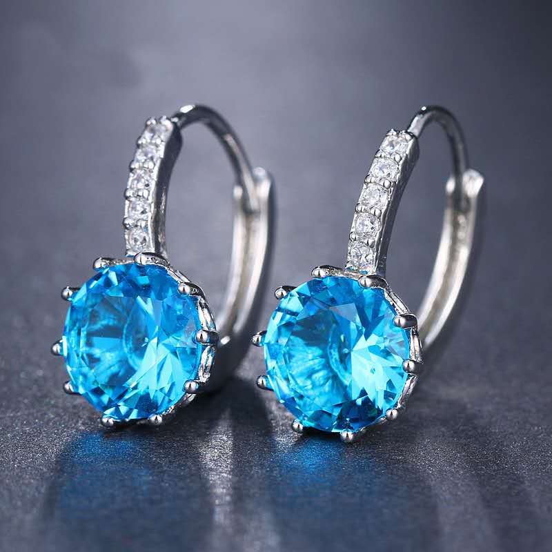 Estilo coreano pendientes populares moda ZIRCON hebilla de oreja elegante pendientes del todo-fósforo popular pequeña joyería al por mayor