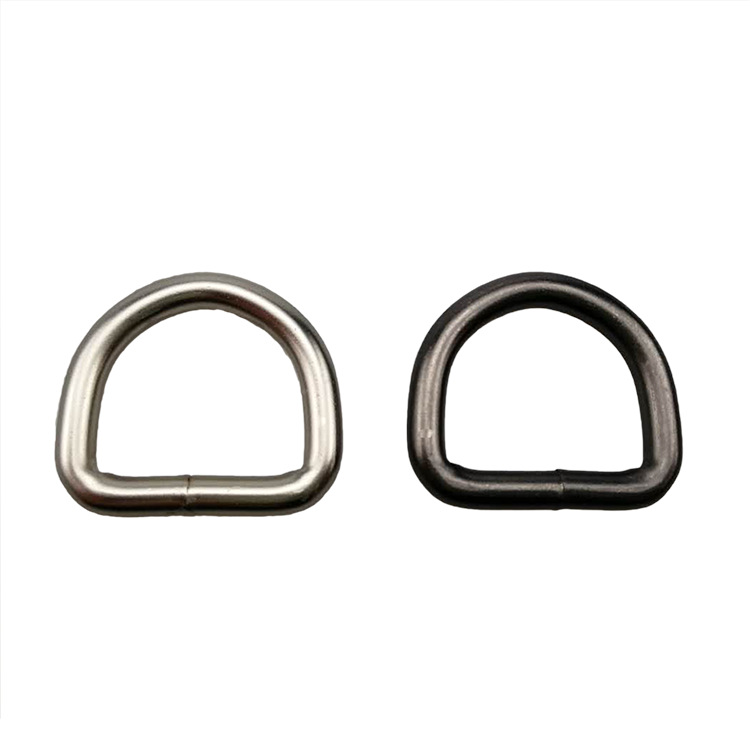 Fabricante al por mayor de accesorios para correas de bolsos: anillo en D de alambre de hierro, anillo semicircular, collar para mascotas, arnés, hebilla en forma de D de aleación de zinc