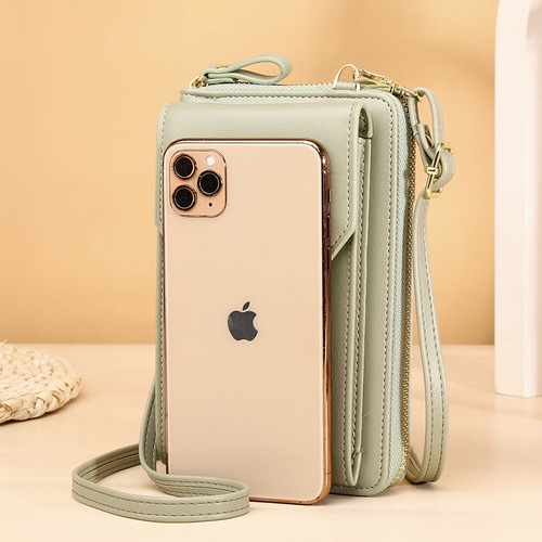 Women's Wallet PU Leather Long Mobile Phone Bag  Fashion Korean Version Multifunctional Student Wallet Crossbody Passholder Bag