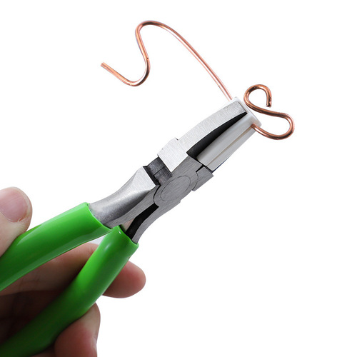 Nylon flat nose pliers mini jewelry pliers DIY pliers six sections hand-wound styling pliers